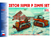 Stavebnice traktoru Zetor Super P, zimní set, 2 kusy, H0, SDV 390