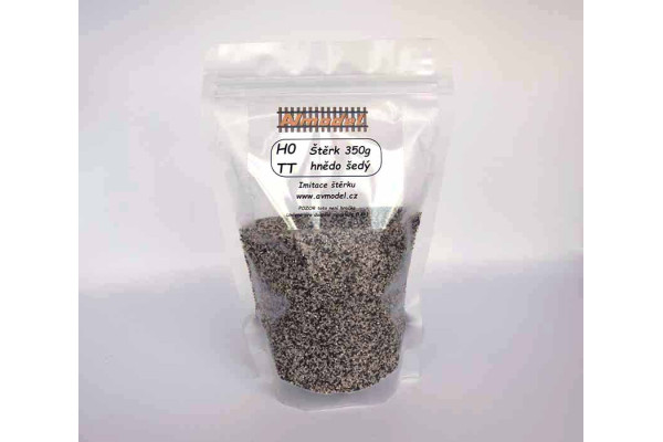 Štěrk hnědošedý, 350 g, TT/H0, AV Model KR-003