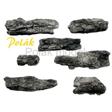 Odlitky skály, šedočerné, 7 ks, Polák 3205 Odlitky skály, šedočerné, 7 ks, Polák 3205