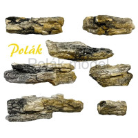 Odlitky skály, šedookrové, 7 ks, Polák 3207