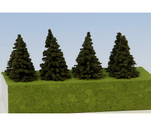 Smrk bez kmene, výška 30 mm, 1 kus, Model Scene SM030-A