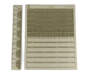 Chodníky s obrubníky, malá řádková dlažba, H0, Model Scene 48920