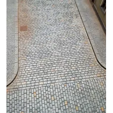 Křižovatka tvaru T, kočičí hlavy, TT, Model Scene 41950