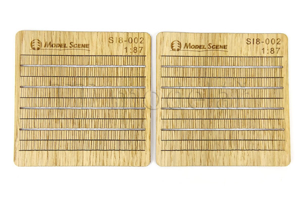 Dřevěné střešní šindele s hřeby, 2 aršíky, H0, Model Scene SI8-002