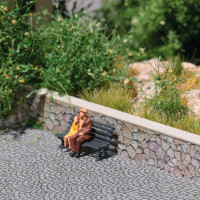 Kamenná zeď, 10 segmentů o rozměrech 73 × 5 × 10 mm, TT, Busch 8925