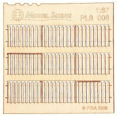 Prkenný plot – širší prkna, H0, Model Scene PL8-008