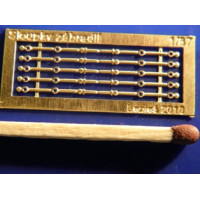 Litinové sloupky zábradlí, 5 kusů, H0, Lepieš H0070