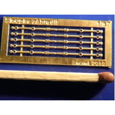 Litinové sloupky zábradlí, 5 kusů, H0, Lepieš H0070