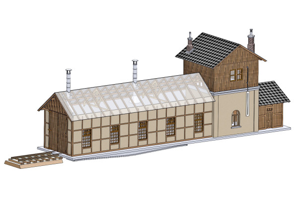 Výtopna Malá Morávka, stavebnice, H0, IGRA MODEL 261003 Výtopna Malá Morávka, stavebnice, H0, IGRA MODEL 261003
