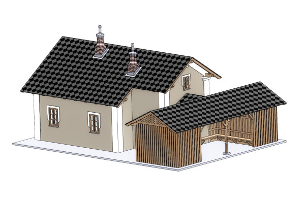 Strážní domek s čekárnou, H0, IGRA MODEL 261005