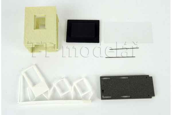 Budka pro posunovače s omítnutou fasádou, H0, Saxonia 87716