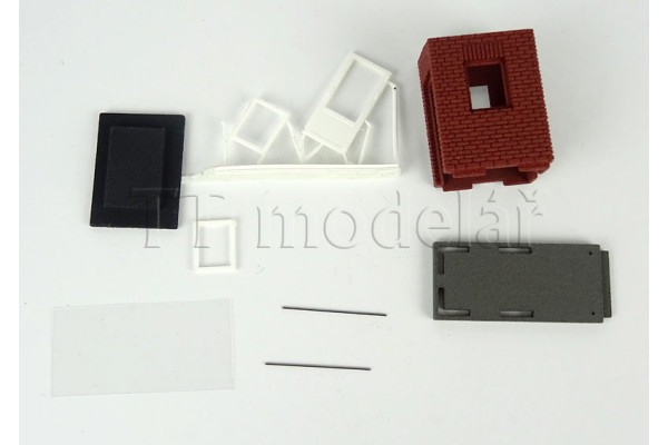 Budka pro posunovače s cihlovými stěnami, H0, Saxonia 87717