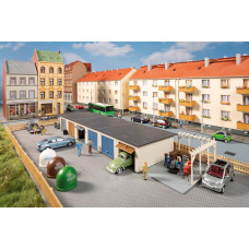 Stavebnice, garáže s příslušenstvím, H0, Auhagen 11484