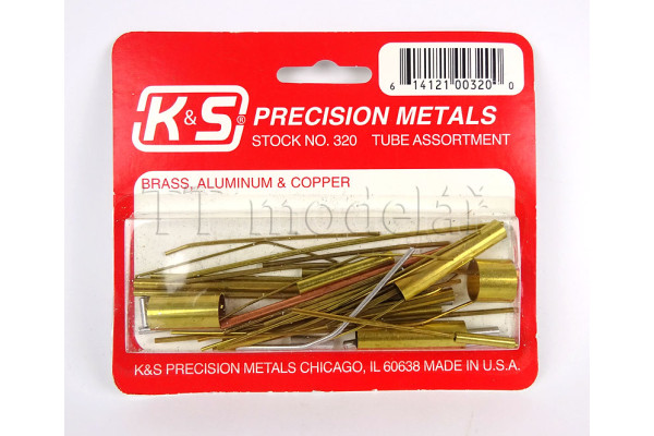Trubky, převážně mosaz, různé délky a průměry, K&S Engineering 320