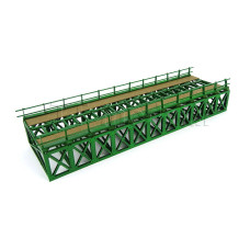 Most příhradový, zelený, hotový model, TT, BubiModel TT60052Z