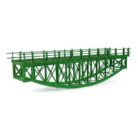 Most příhradový III, zelený, hotový model, TT, BubiModel tt60119Z