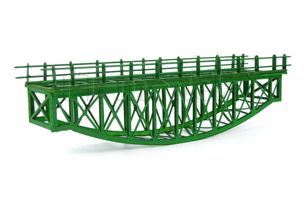 Most příhradový III, zelený, hotový model, TT, BubiModel tt60119Z