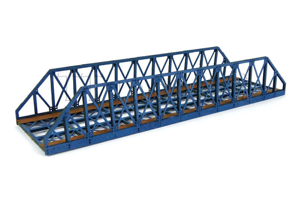 Most příhradový IV, modrý, hotový model, TT, BubiModel tt60120M