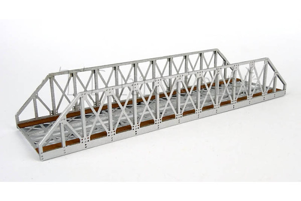 Most příhradový IV, stříbrný, hotový model, TT, BubiModel tt60120ST