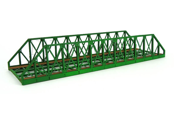 Most příhradový IV, zelený, hotový model, TT, BubiModel tt60120Z