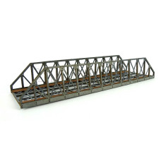 Most příhradový IV, šedý, hotový model, TT, BubiModel tt60120Š