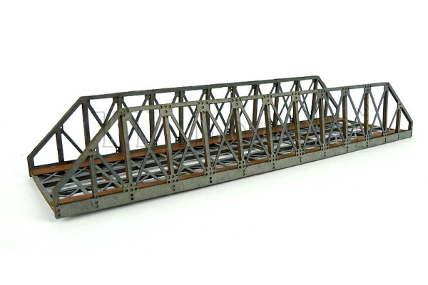 Most příhradový IV, šedý, hotový model, TT, BubiModel tt60120Š