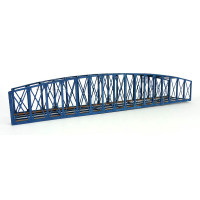 Most příhradový V, hotový model, modrý, TT, BubiModel tt60129M