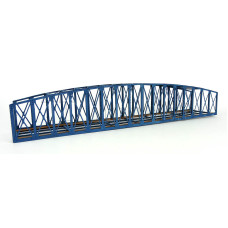 Most příhradový V, hotový model, modrý, TT, BubiModel tt60129M