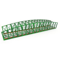 Most příhradový V, hotový model, zelený, TT, BubiModel tt60129Z
