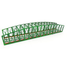 Most příhradový V, hotový model, zelený, TT, BubiModel tt60129Z