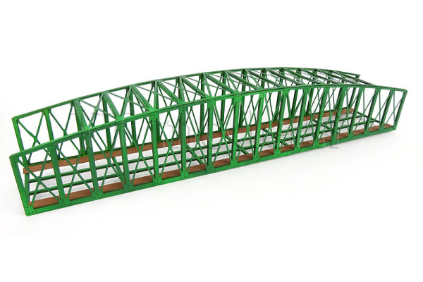 Most příhradový V, hotový model, zelený, TT, BubiModel tt60129Z