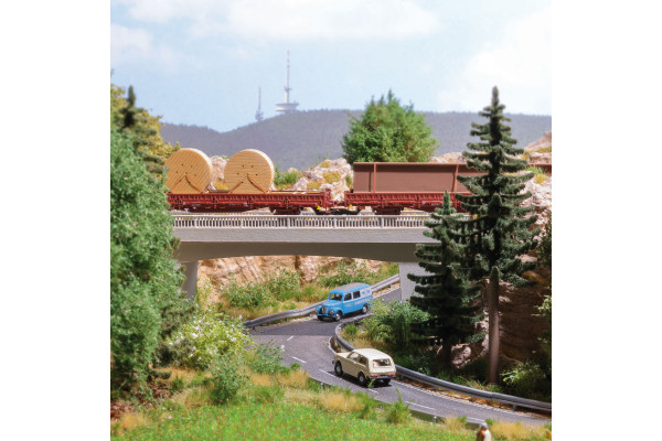 Betonový železniční nadjezd, TT, Busch 8843