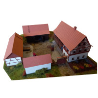 Stavebnice, statek hrázděný, TT, BubiModel tt60235