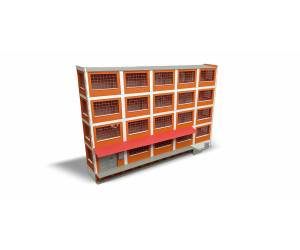Stavebnice, kulisa průmyslové budovy, typ 2, H0, IGRA MODEL 261010