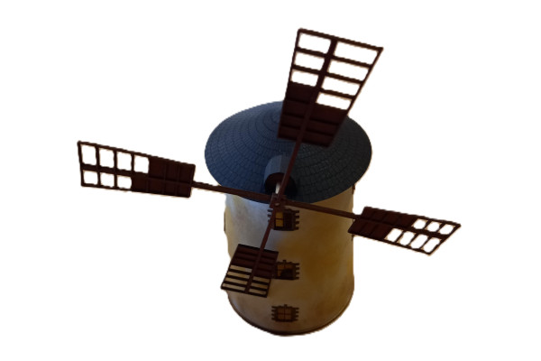 Stavebnice, větrný mlýn zděný, H0, BuBiModel h060241