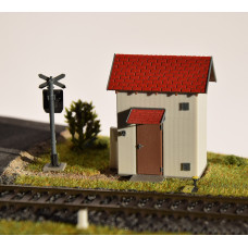 Stavebnice, domek s rozvaděčem pro závory, H0, AV Model ST-004-3 Stavebnice, domek s rozvaděčem pro závory, H0, AV Model ST-004-3