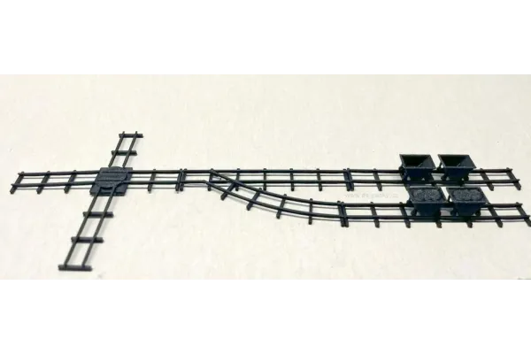 Koleje a vozíky k zauhlovacímu výtahu, H0, ES Pečky 29015.1