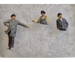 Set tří figurek dánských posunovačů, H0, Saxonia 87724