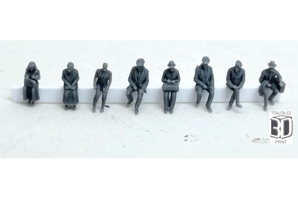 Sedící cestující, 10 ks, TT, Štěpnička D114