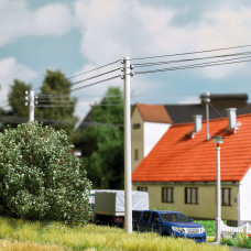 Betonové sloupy elektrického vedení, 12 kusů, TT, Busch 8951