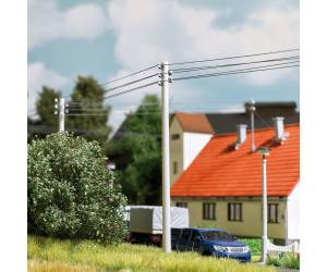 Betonové sloupy elektrického vedení, 12 kusů, TT, Busch 8951