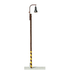 Nádražní lampa - dřevěný sloup, bílé světlo, TT, JM Detail 311202