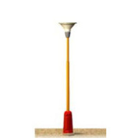 Parková lampa - typ B, žlutý stožár, žluté světlo, TT, JM Detail 313103