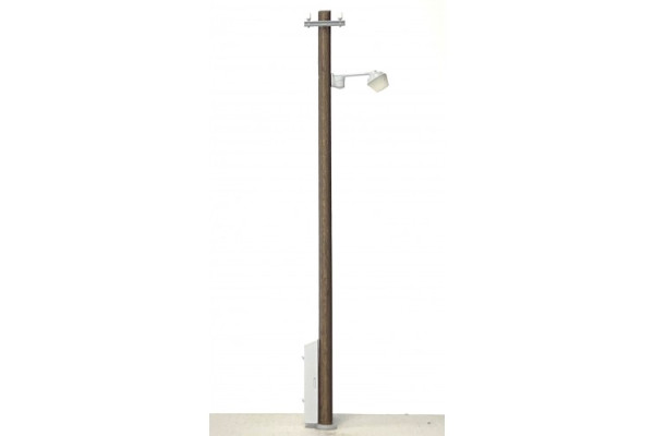 Pouliční lampa, typ G, dřevěný sloup, bílé světlo, TT, JM Detail 312208