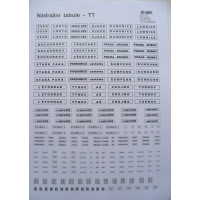 Staniční nápisy TT, DK model TT0952