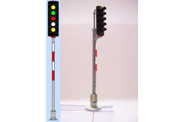 Vjezdové návěstidlo, typ „C“, Ž+Z+Č+B+Ž, TT, Němeček TT580C