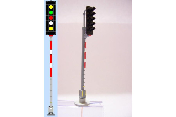 Odjezdové návěstidlo, typ „C“, Ž+Z+Č+B+Ž, TT, Němeček TT590C