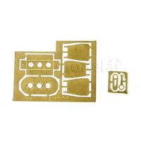 Světelné návěstidlo, deska (užší) a stínítko pro tři světla, H0, Lepieš H0033