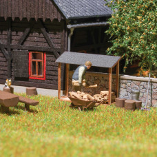 Stavebnice, přístřešek na dřevo, H0, Busch 1869 Stavebnice, přístřešek na dřevo, H0, Busch 1869