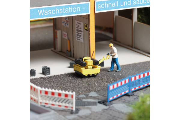 Scéna: válcování asfaltu, H0, Busch 79898 Scéna: válcování asfaltu, H0, Busch 79898